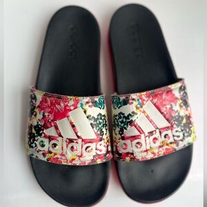 Adidas Adilette Floral Comfort Slide Sandals Women’s Size 9 – Good Pre-Owned